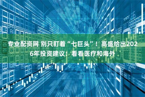 专业配资网 别只盯着“七巨头”！高盛给出2026年投资建议：看看医疗和海外