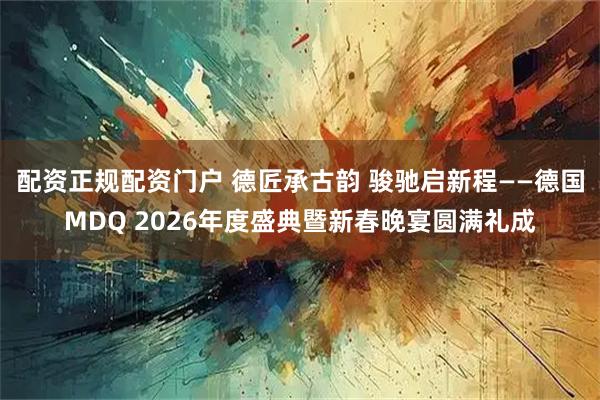 配资正规配资门户 德匠承古韵 骏驰启新程——德国MDQ 2026年度盛典暨新春晚宴圆满礼成